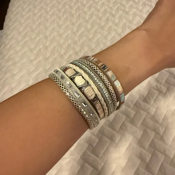 Saachi Sweet sand multi strand leather bracelet. New with tags. - Picture 6 of 9